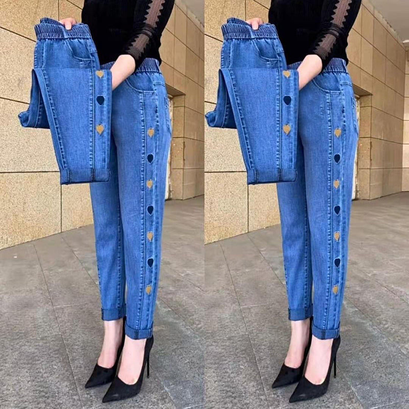 Soraya - Jeans Élastiques Avec Broderie