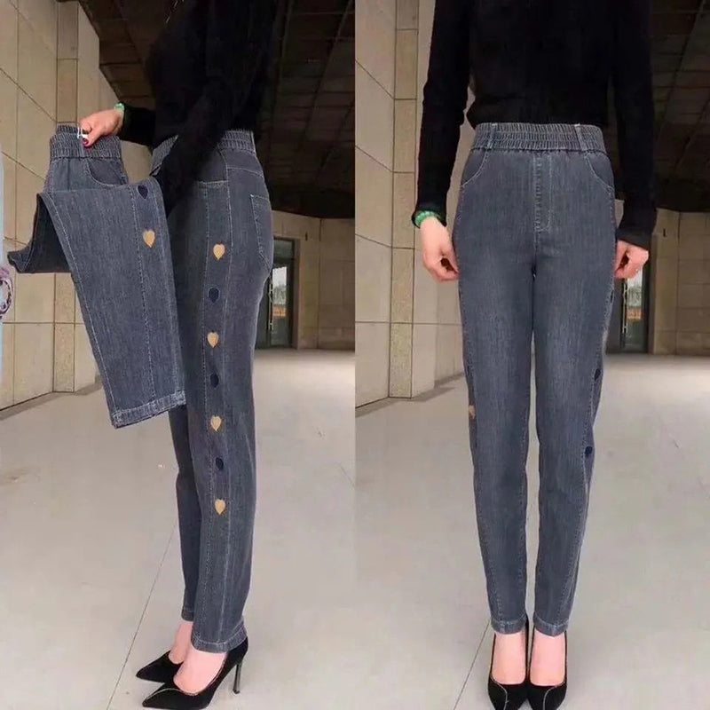 Soraya - Jeans Élastiques Avec Broderie