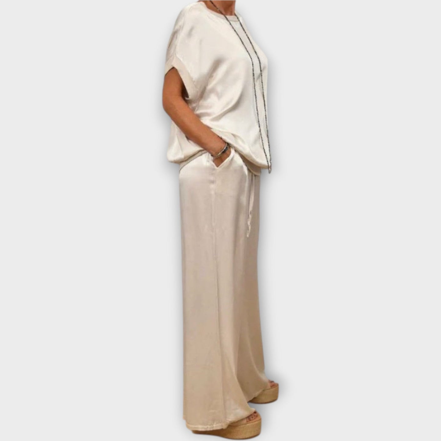 Ensemble Deux Pièces Satin Luxe