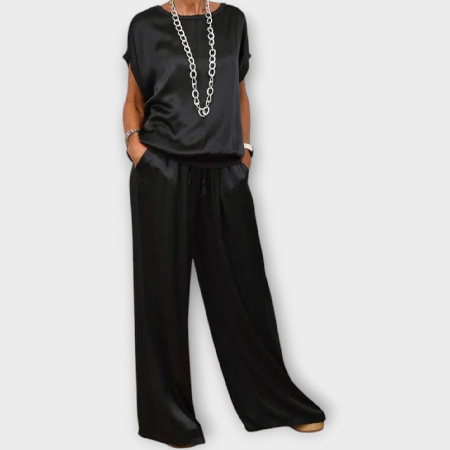 Ensemble Deux Pièces Satin Luxe