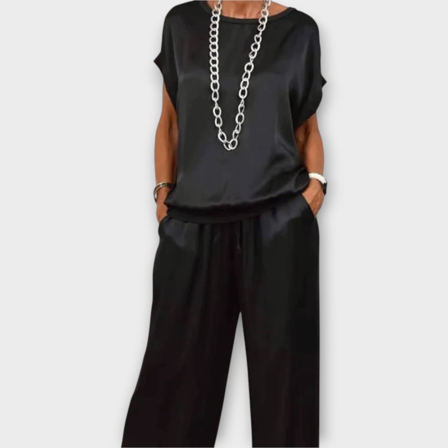 Ensemble Deux Pièces Satin Luxe