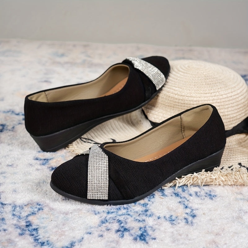 Lavande - Ballerines Élégantes avec Talon Wedge