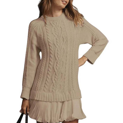 La Robe A-Ligne en Tricot à Câble - La Robe en Pull Flatteuse