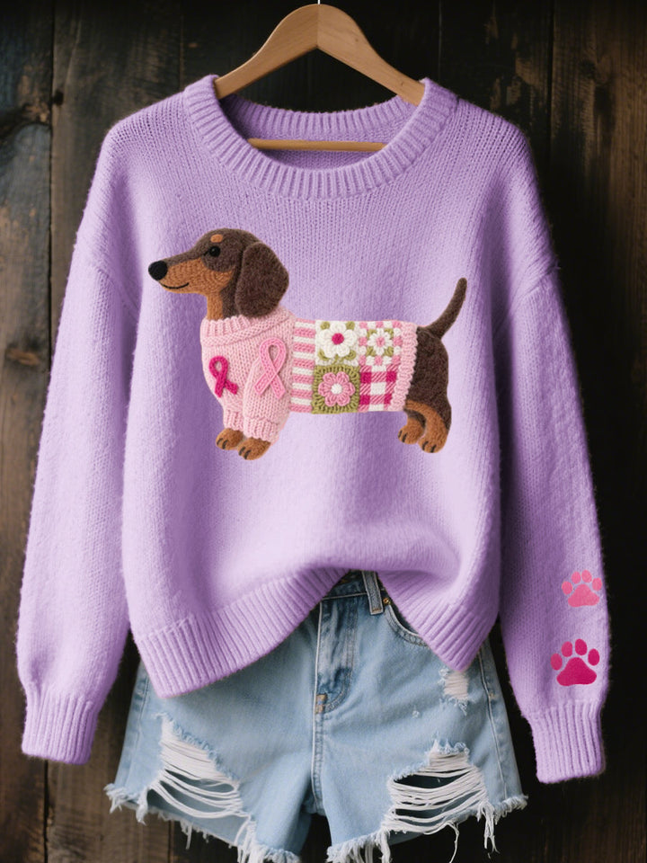 CLAIRE – PULL CHALEUREUX AU MOTIF CHIEN