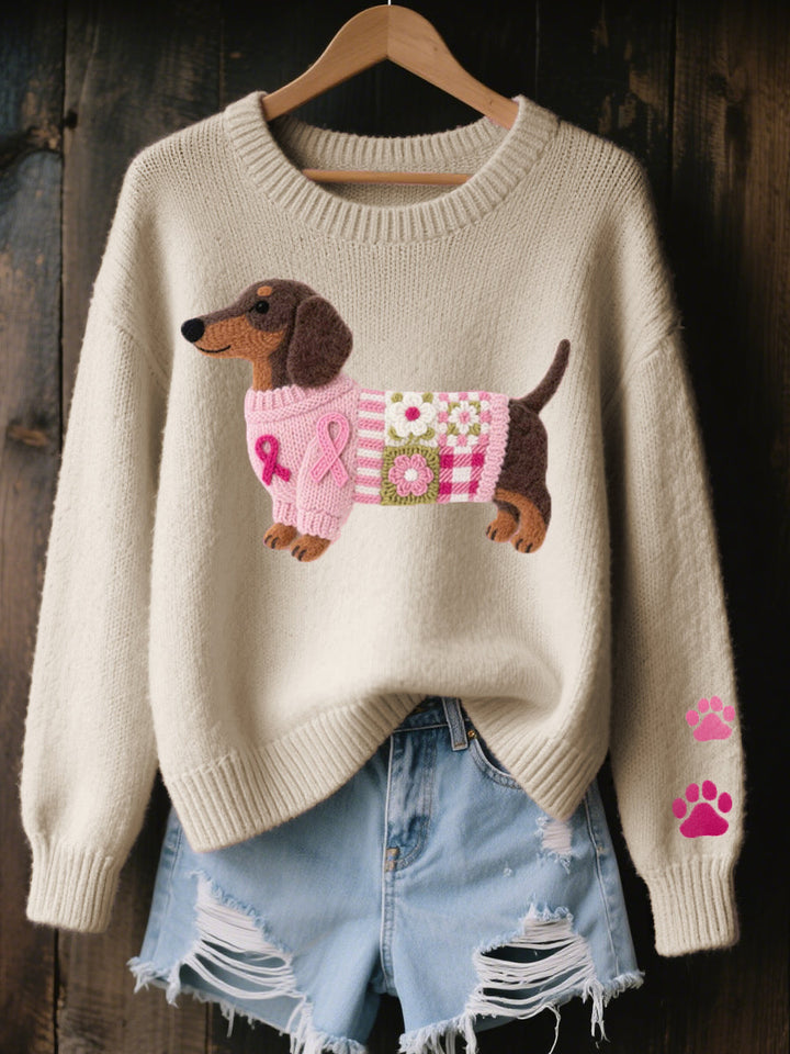 CLAIRE – PULL CHALEUREUX AU MOTIF CHIEN