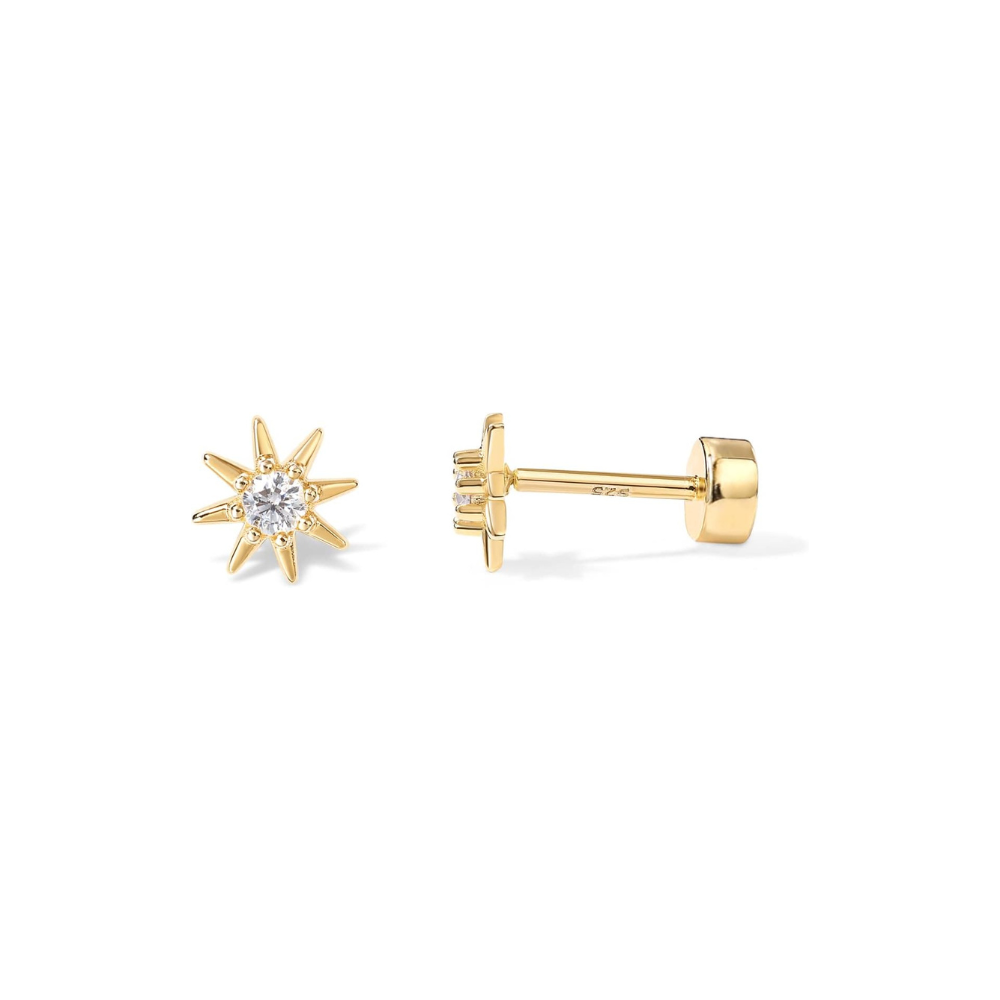 Boucles d'oreilles Sunburst | Or