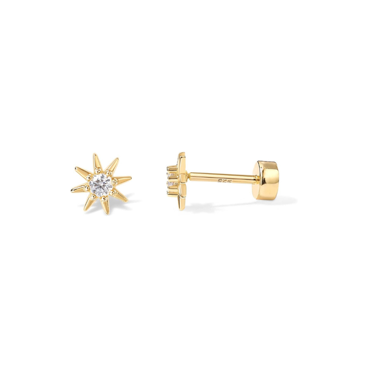 Boucles d'oreilles Sunburst | Or