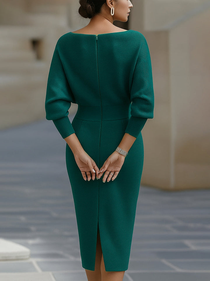 Brielle | Robe Midi Élégante Drapée