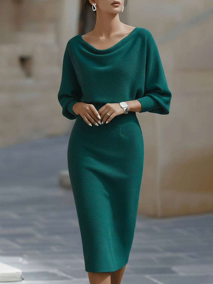 Brielle | Robe Midi Élégante Drapée